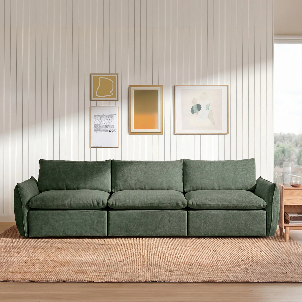 Bruny Modular Sofa Bed (Evergreen / 3 Seater (Single))