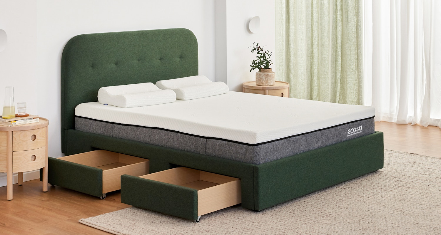 cove storage bed frame evergreen 3