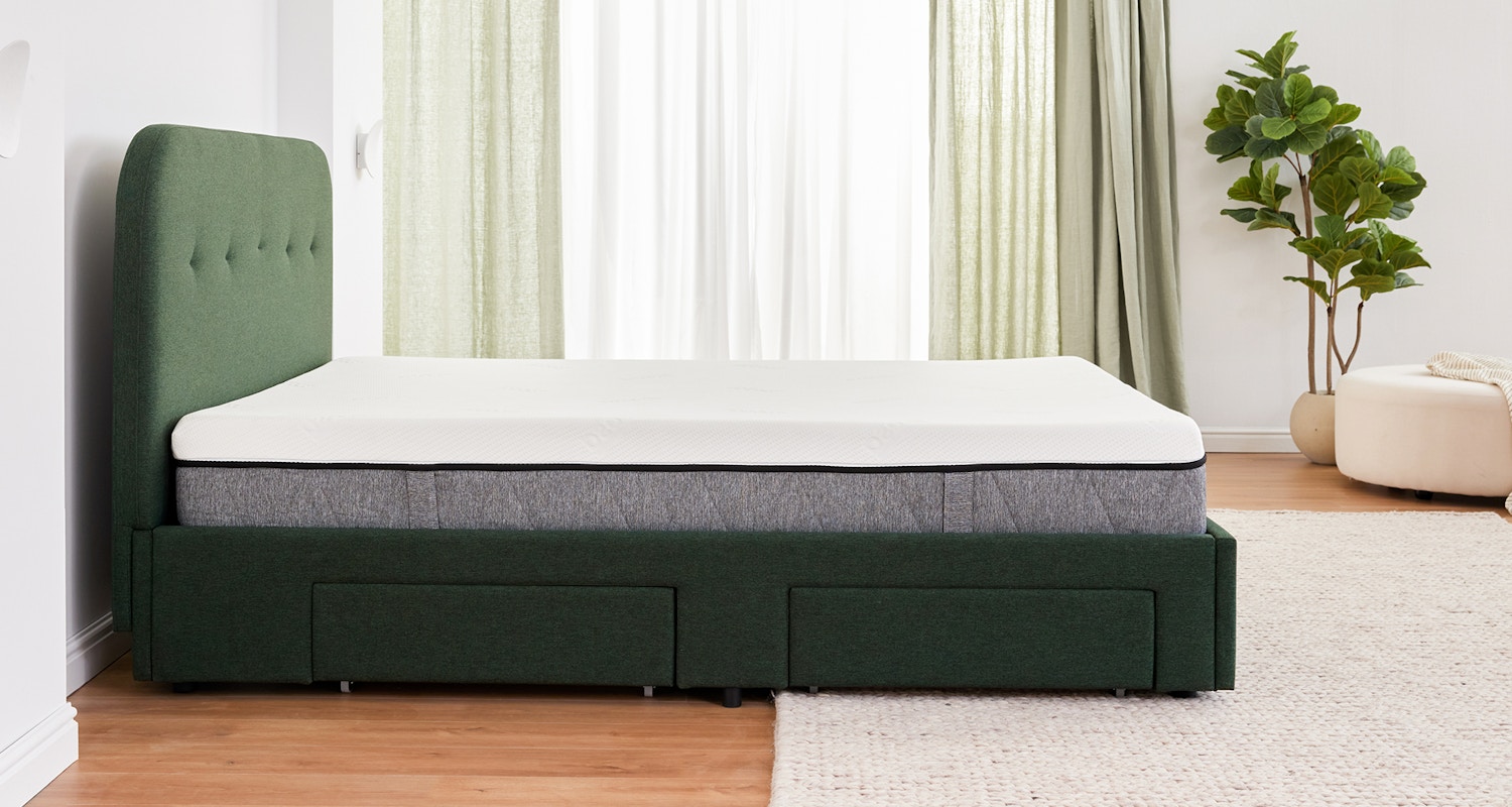 cove storage bed frame evergreen 4