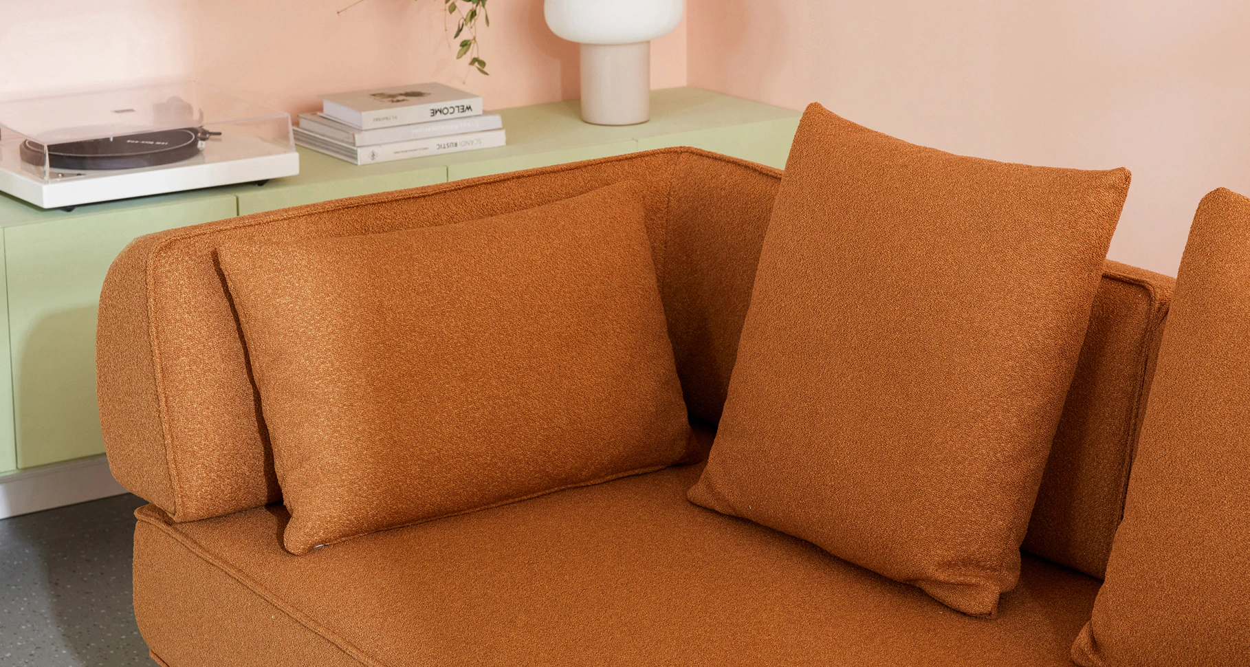 nimble sofa bed burnt orange 3