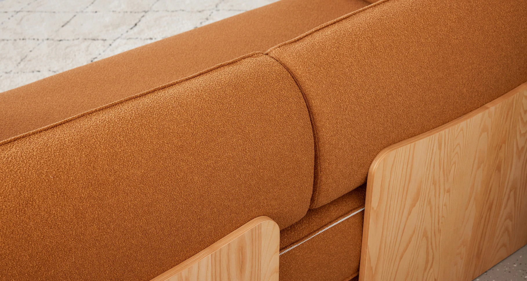 nimble sofa bed burnt orange 4