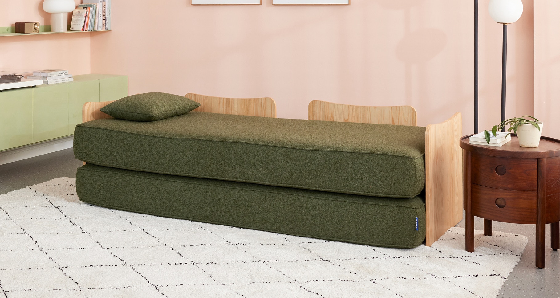 nimble sofa bed deep green 2