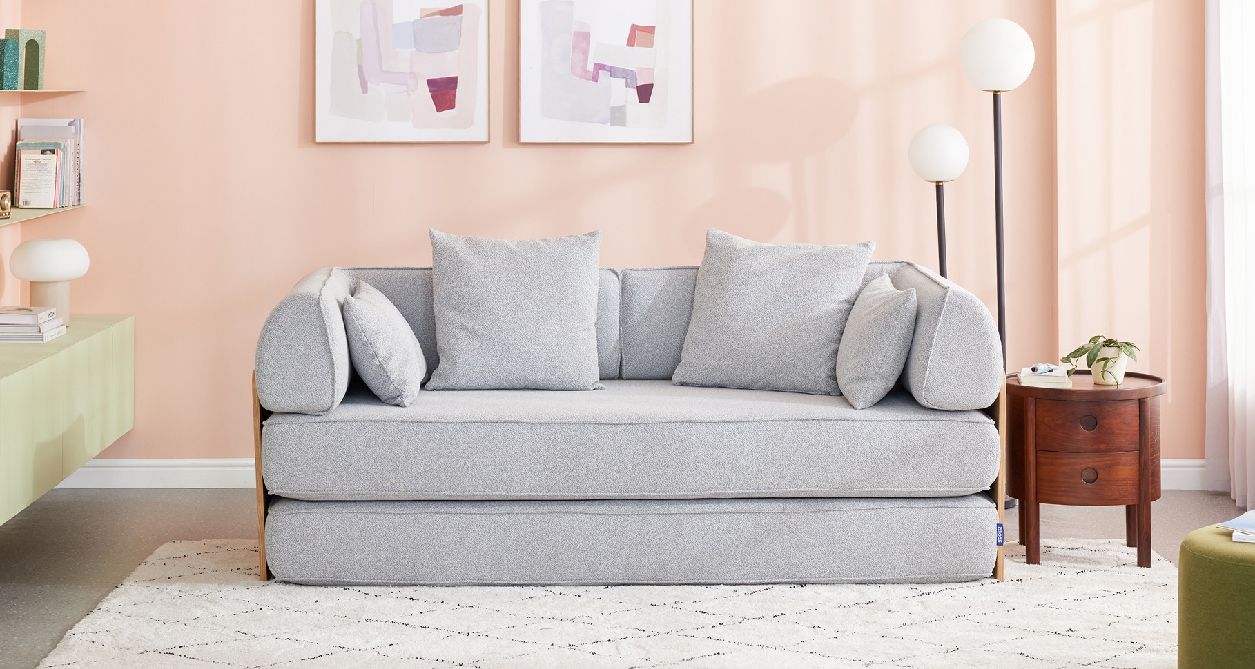 nimble sofa bed ice grey 1