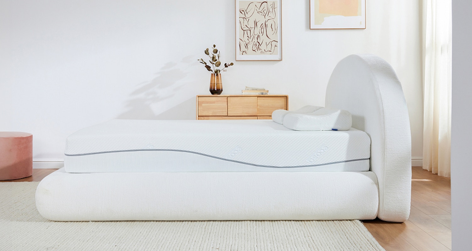 nuve bed frame vapour white 5