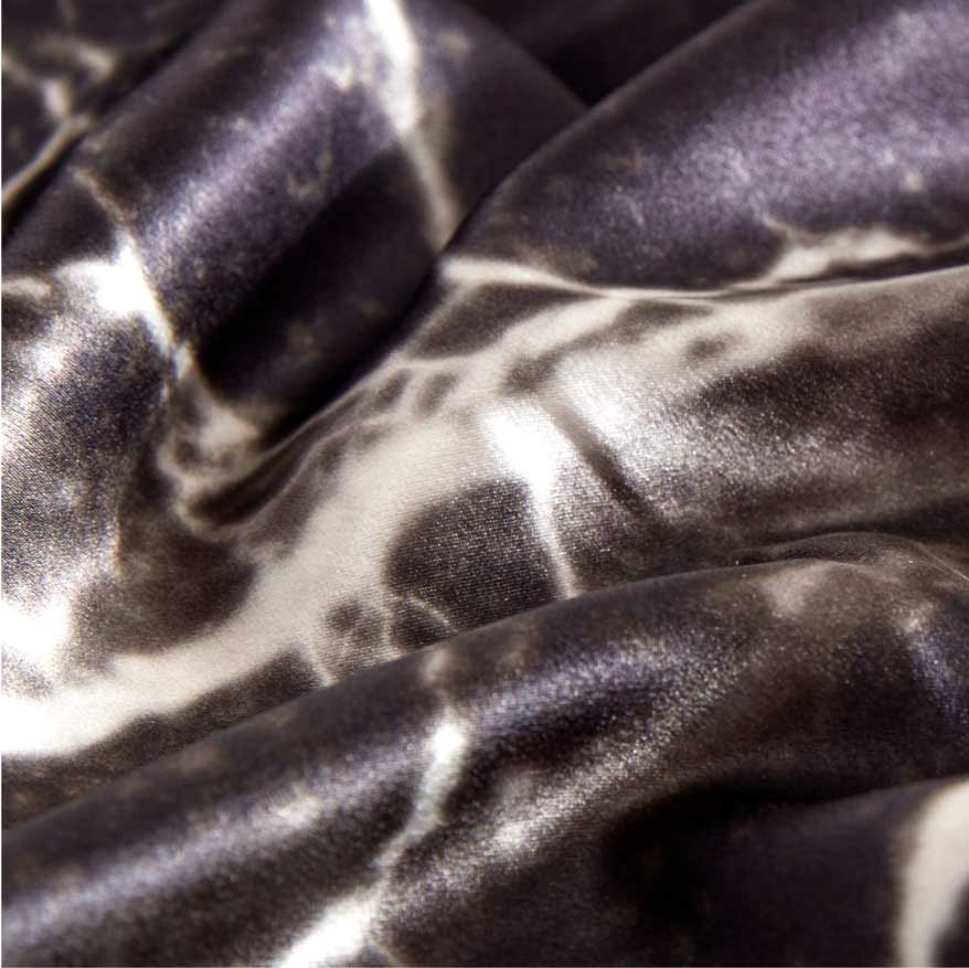 silk pillowcase black marble 2