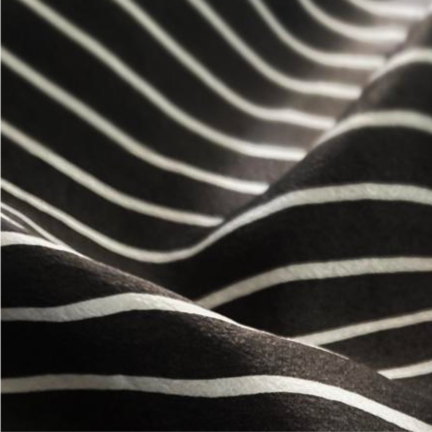 silk pillowcase charcoal stripe 2