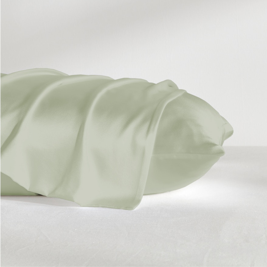 silk pillowcase glacial green 3