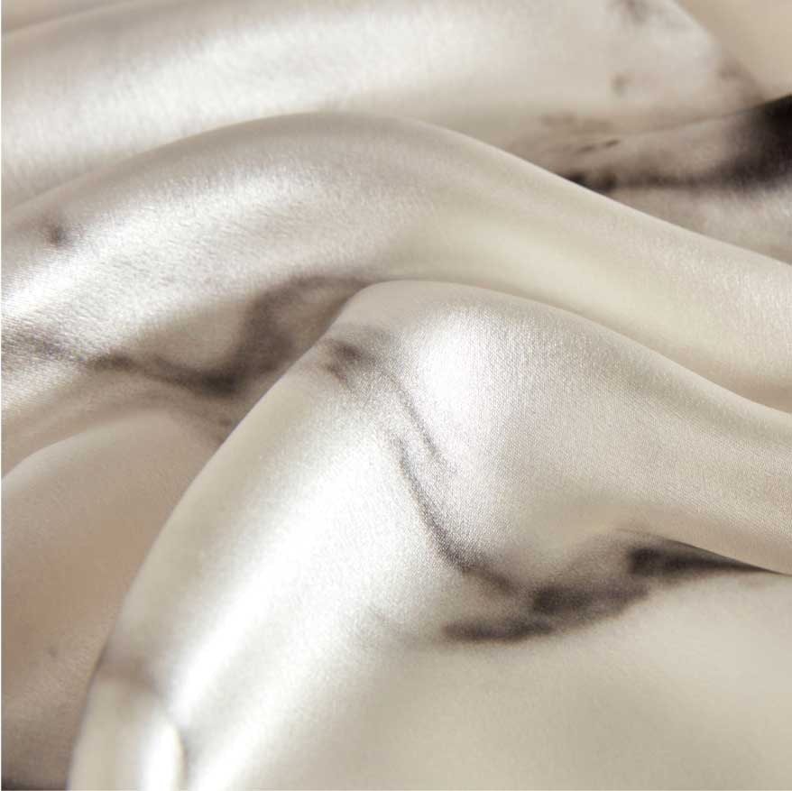 silk pillowcase white marble 2