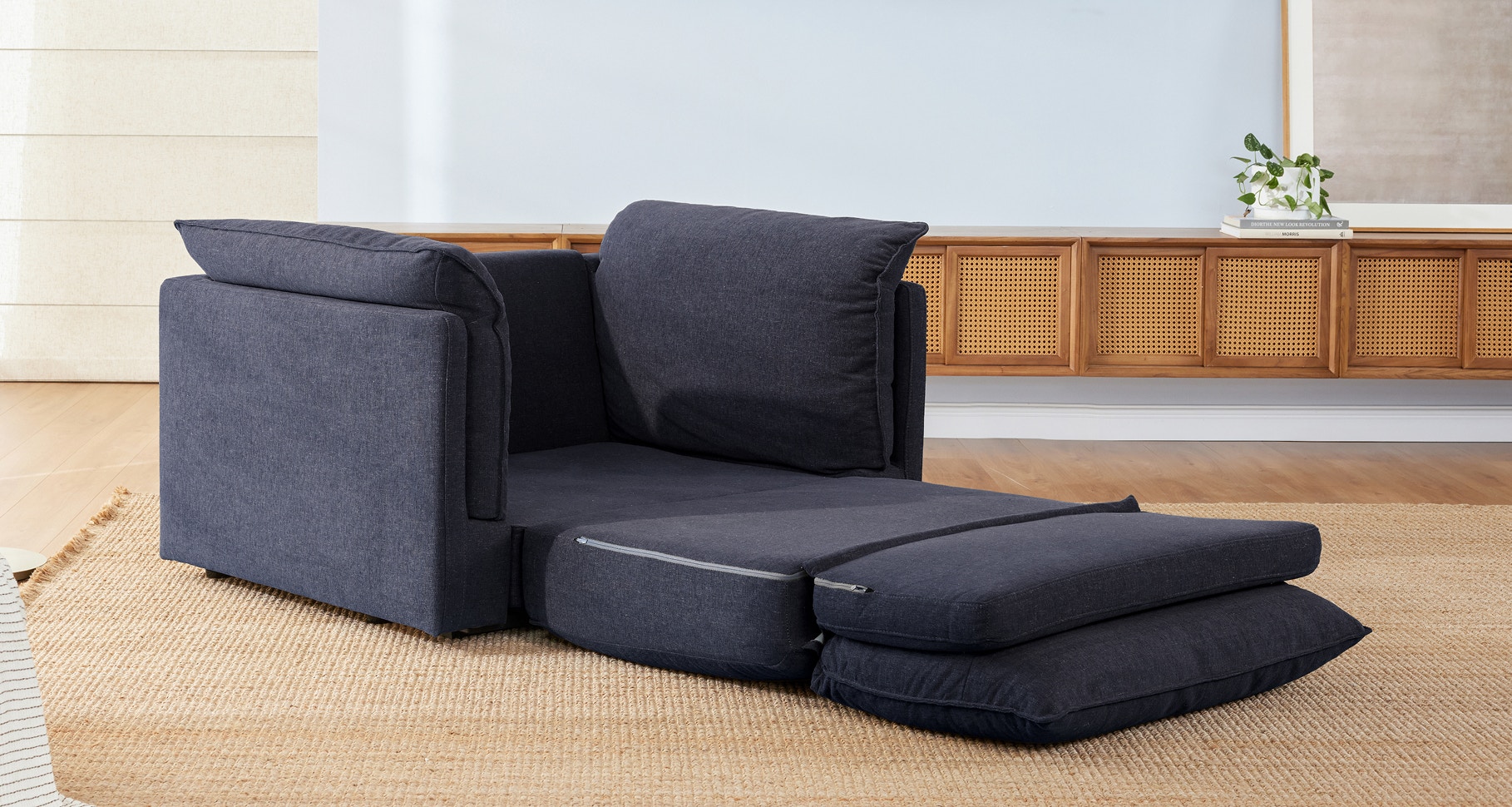 brook armchair blue midnight 2