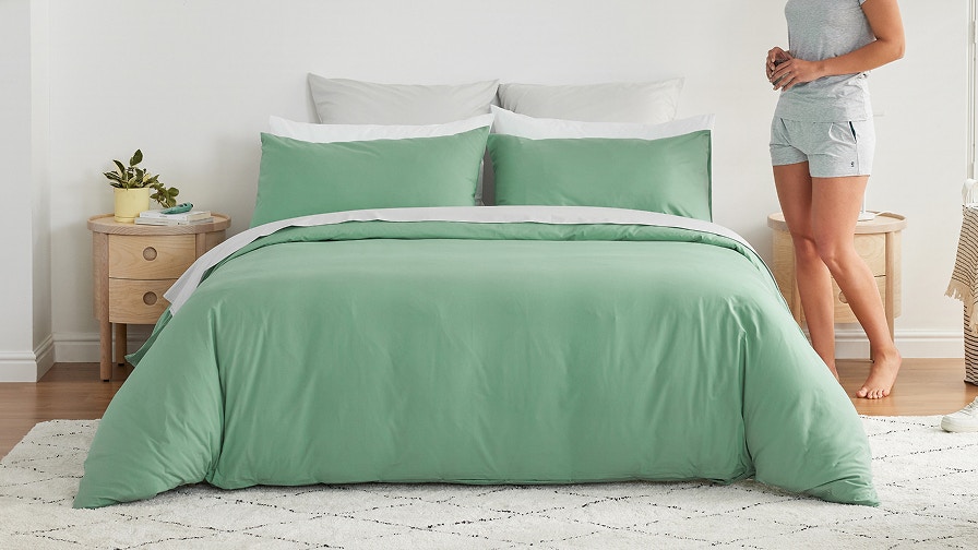cotton sheet set mineral green 1 v1