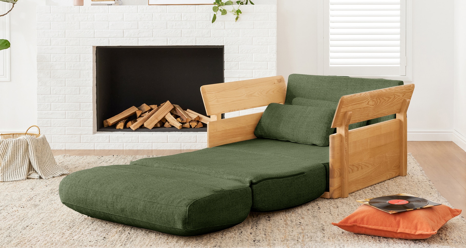 echo armchair pine green 2