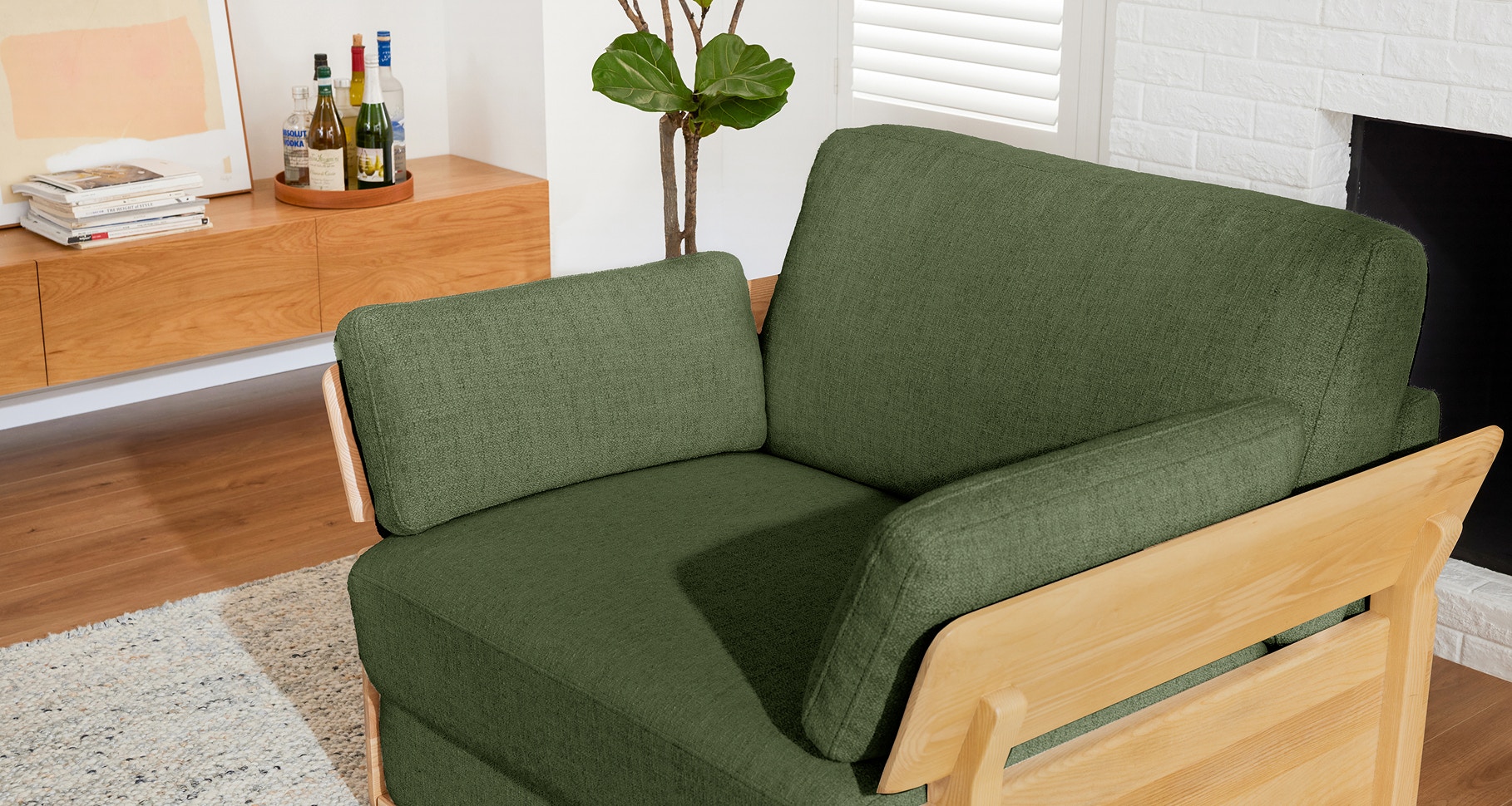 echo armchair pine green 4