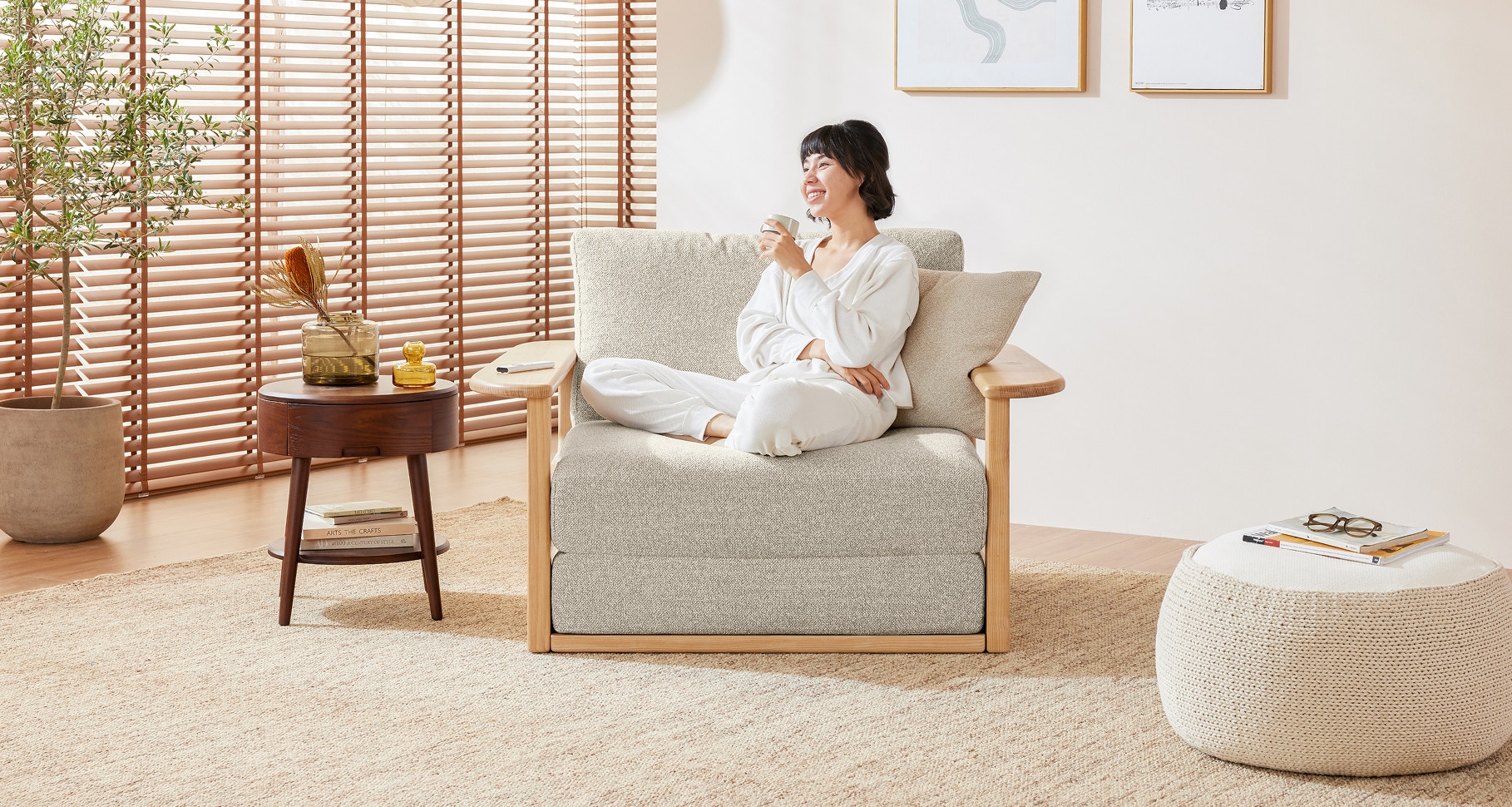 grove armchair biscuit beige 1