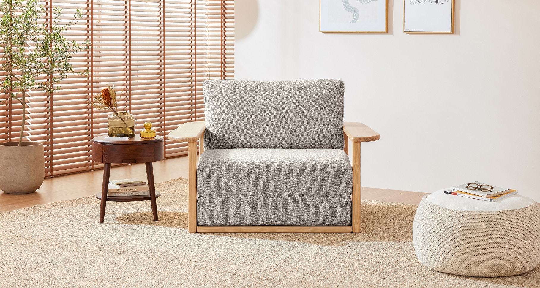 grove armchair moon grey 1