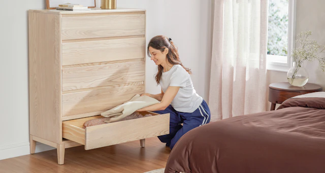 Highline Timber Tallboy - Timber Set of Drawers - Ecosa