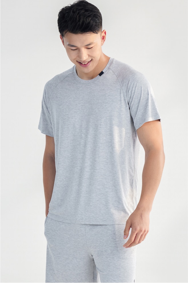 mens modal sleep tee grey marle L 1