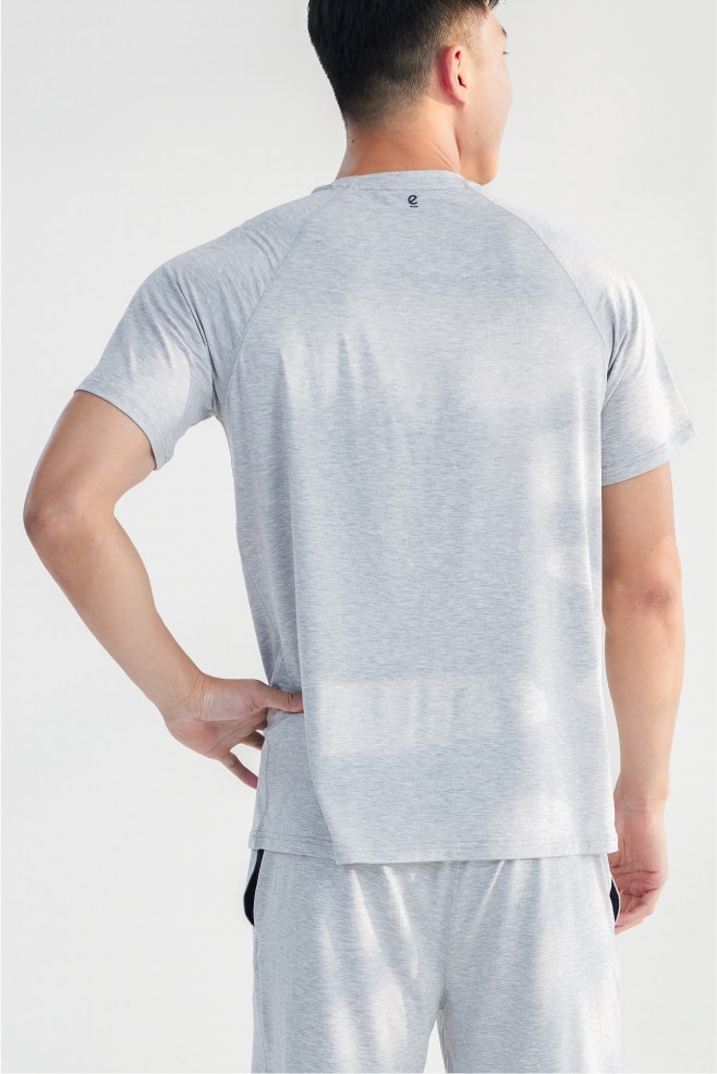 mens modal sleep tee grey marle L 4