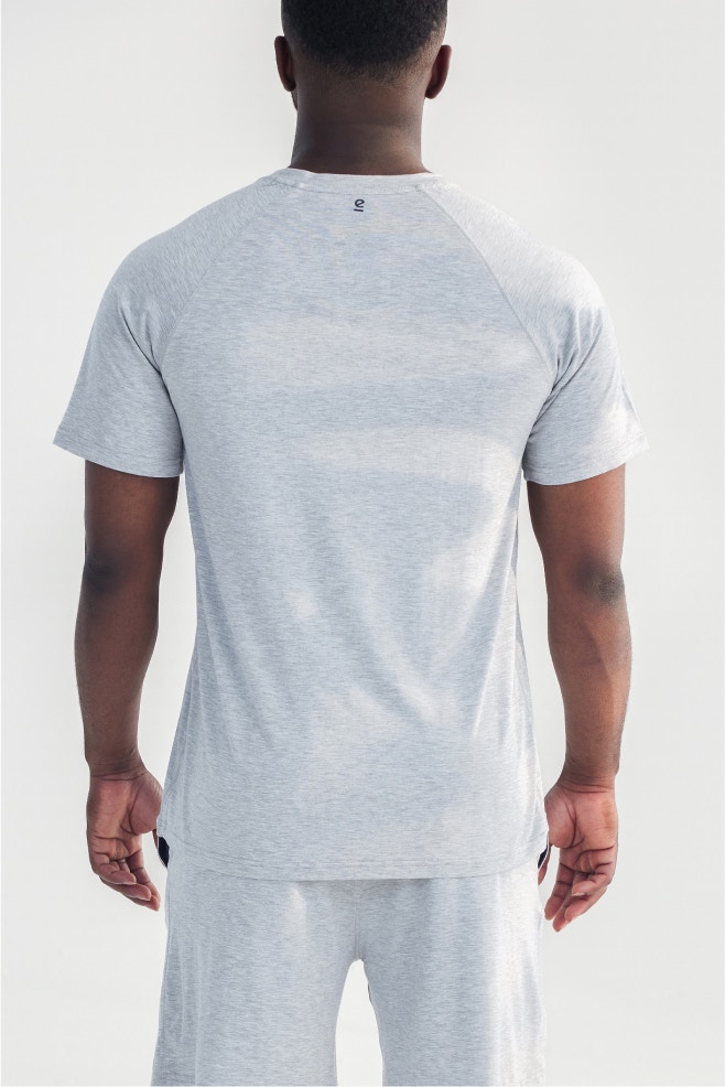 mens modal sleep tee grey marle M 4