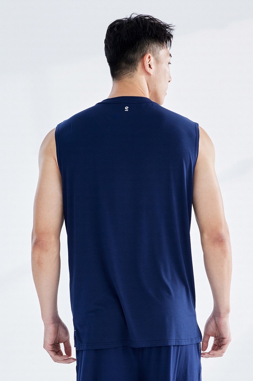 mens dreamsoft sleep tank navy 4