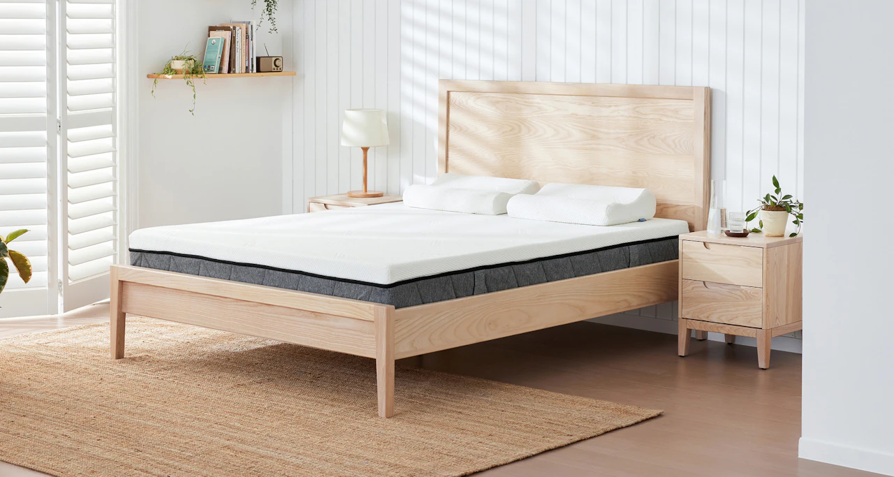 Ridge Timber Bed Frame - Solid Ash Timber - Ecosa
