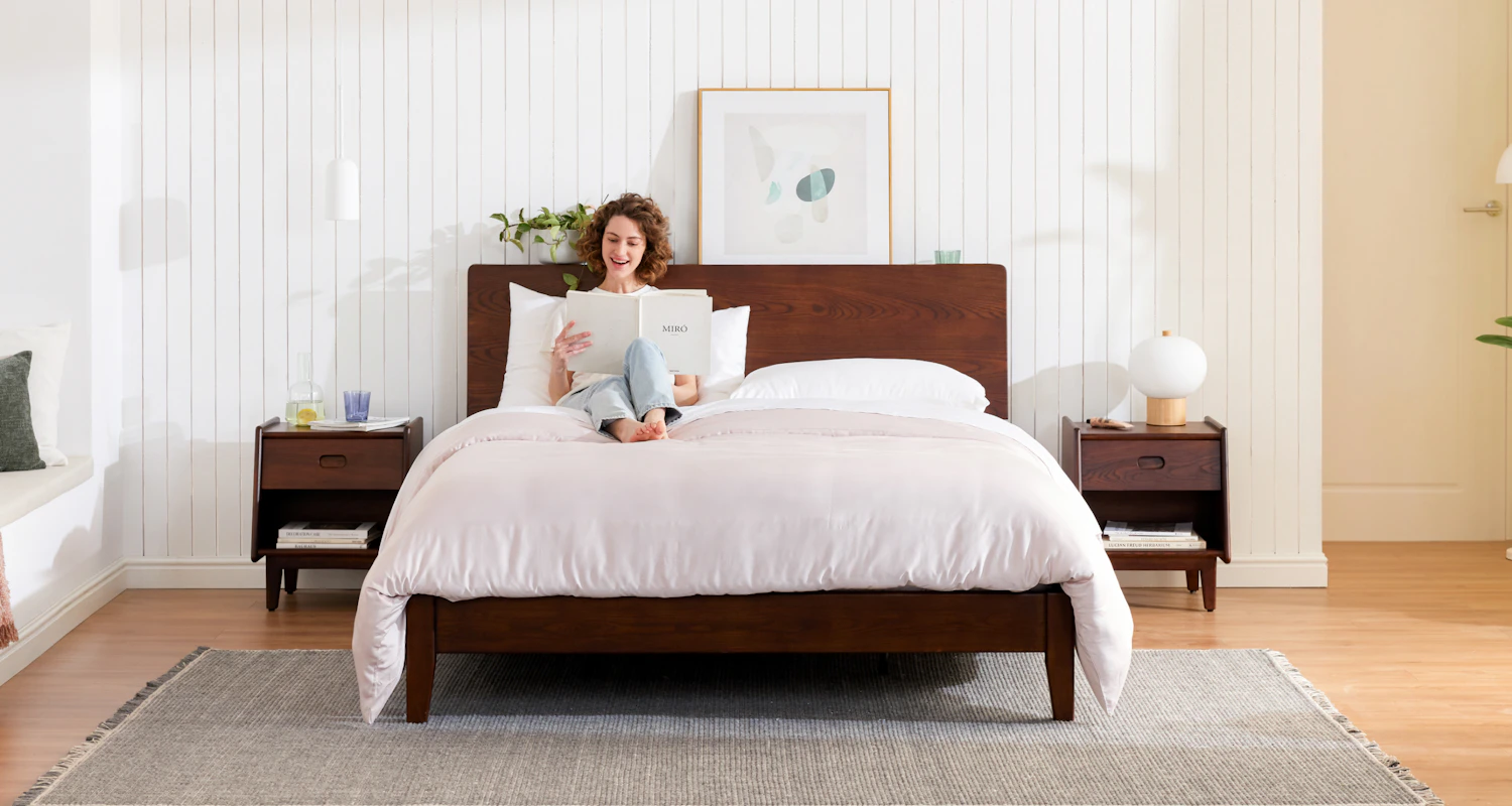 rise bed frame walnut 1 v1