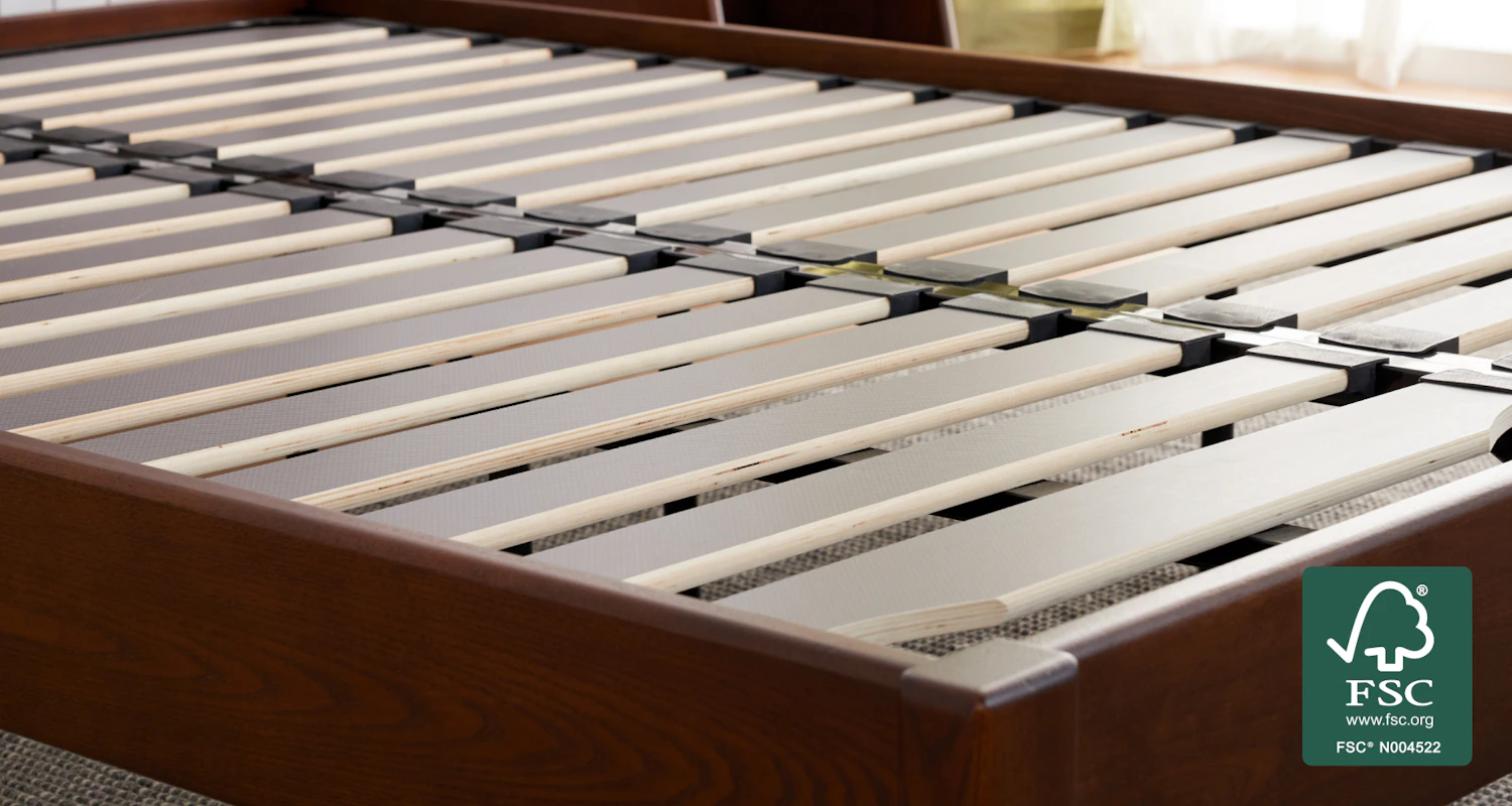 rise bed frame walnut 3