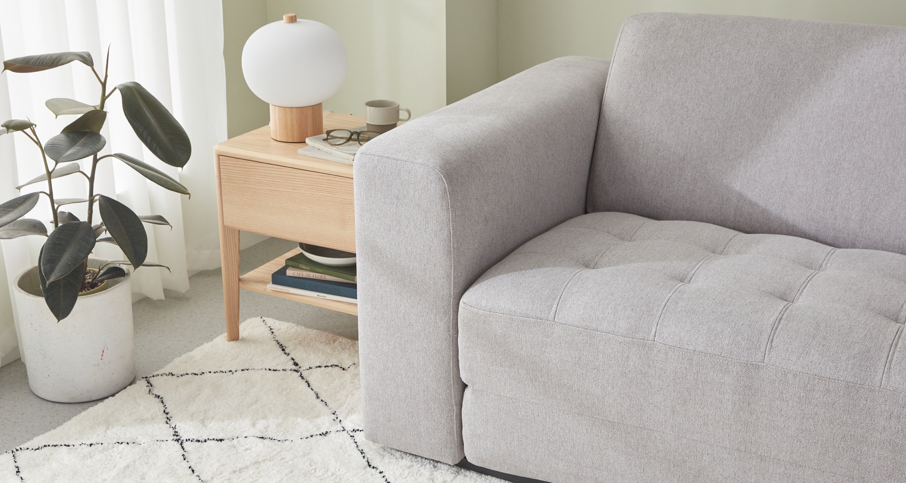 rio sofa bed cloud grey 4