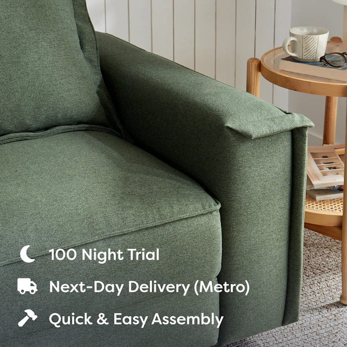 Sydney Sofa Bed set up as a bed