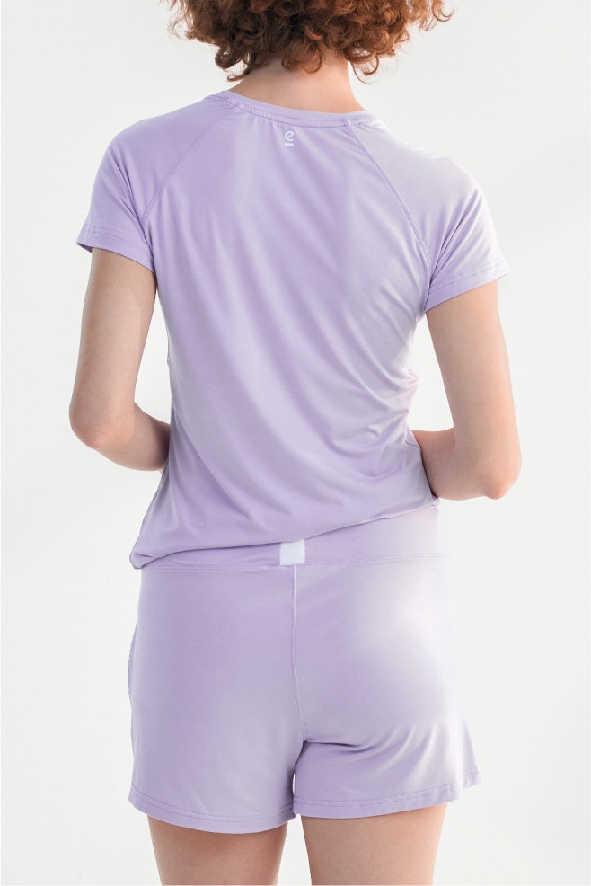 womens modal sleep shorts lavender XS 4