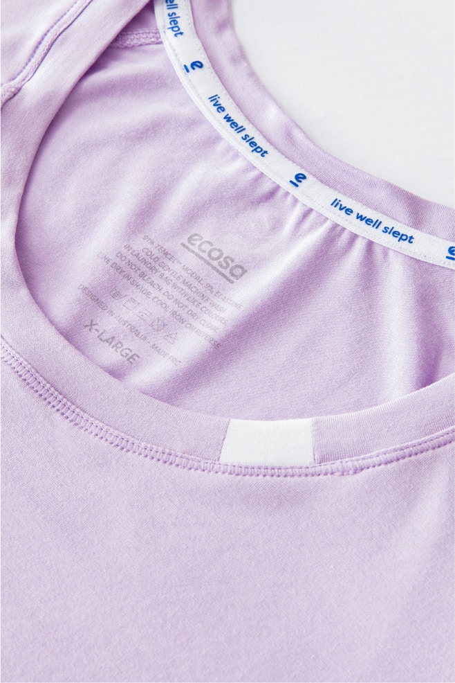womens modal sleep tee lavender XS 6