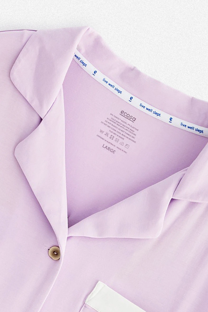 womens dreamsoft long sleeve sleep shirt lavender 3