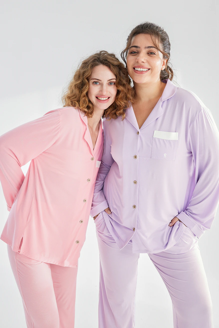 womens dreamsoft long sleeve sleep shirt lavender 5