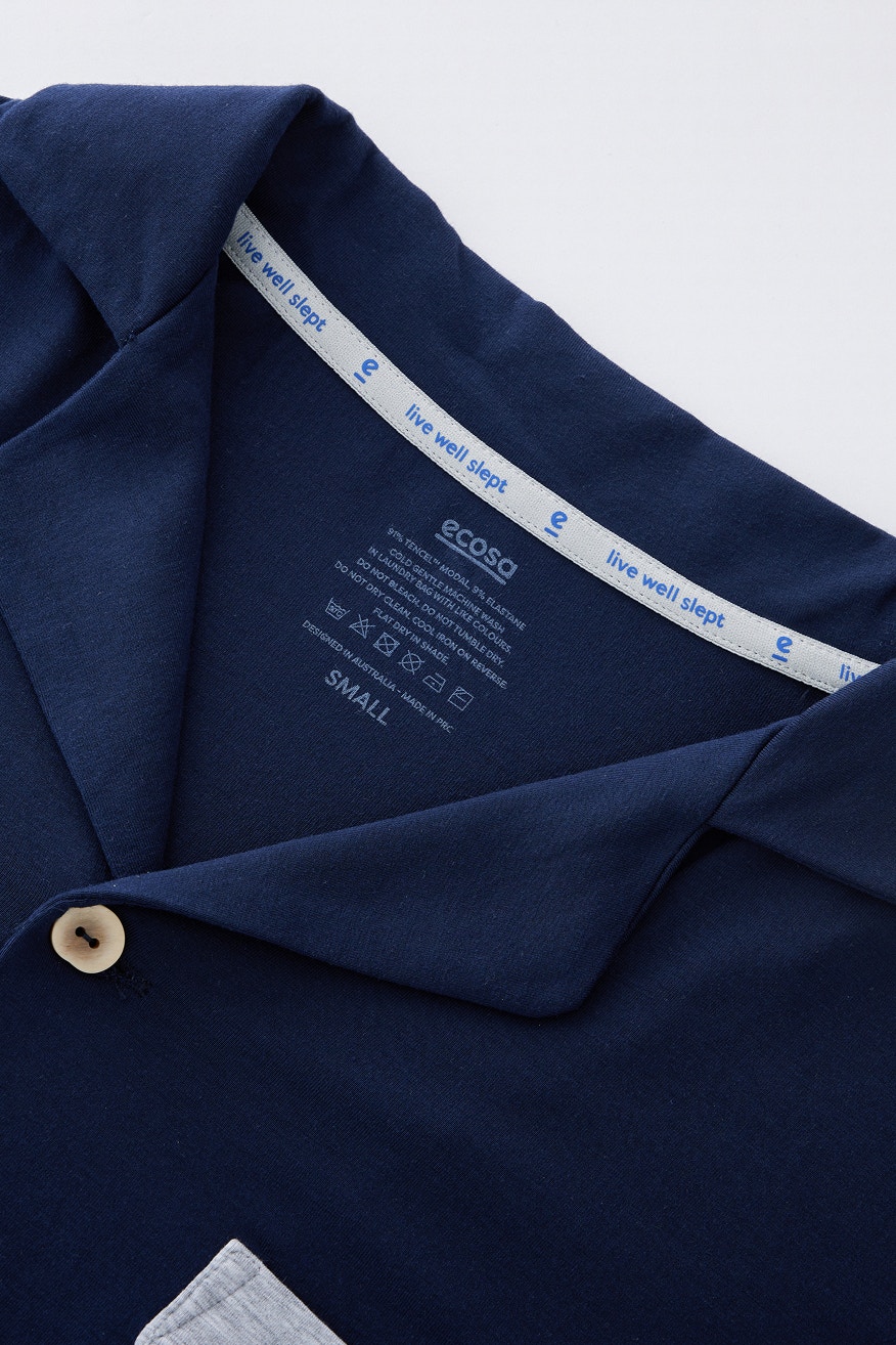 womens dreamsoft long sleeve sleep shirt navy 3