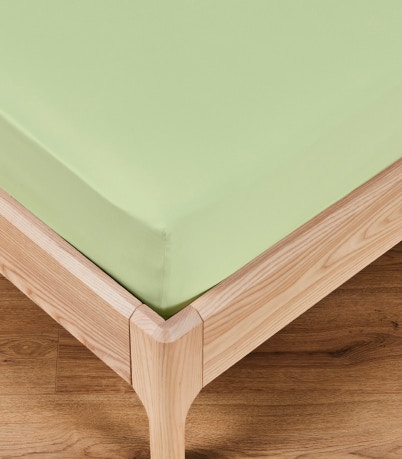 bamboo fitted sheet matcha green