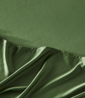 bamboo flat sheet olive green