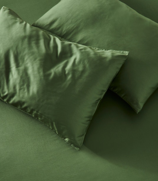 bamboo pillowcases olive green