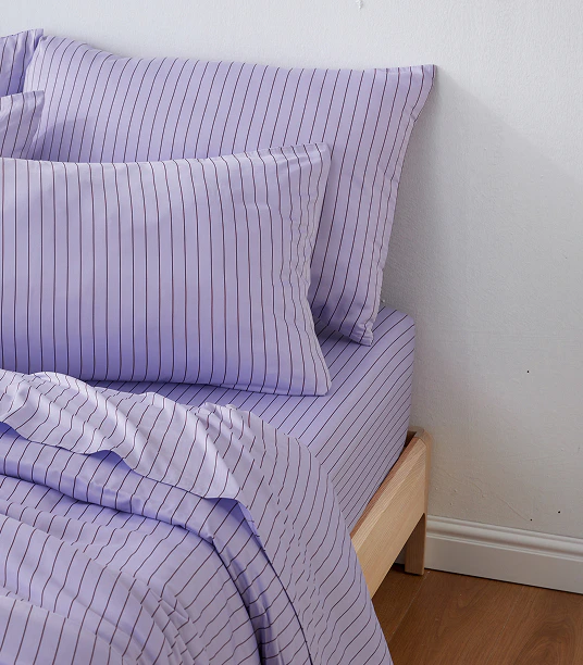 bamboo quilt cover orchid stripe