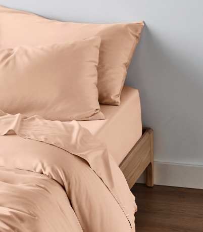 bamboo quilt cover peach glow