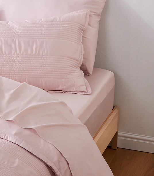bamboo quilt cover quilted cloud pink