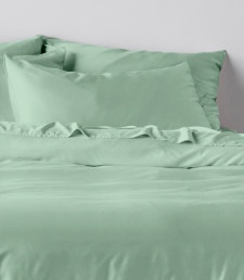 bamboo quilt cover set light green