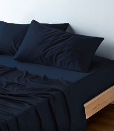 bamboo sheet set dark navy