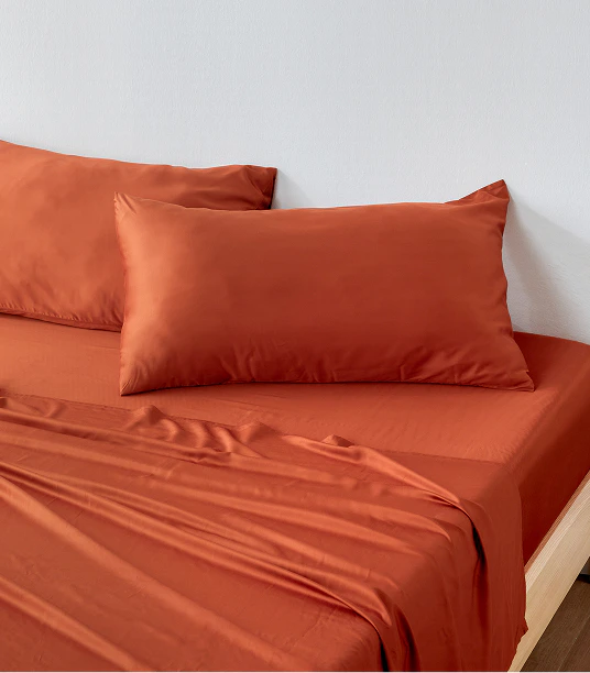 bamboo sheet set dusty ember