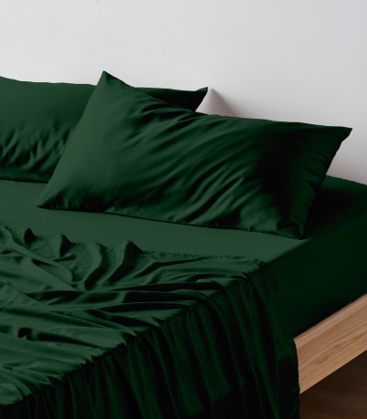 bamboo sheet set forest green