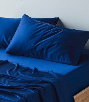 bamboo sheet set navy blue