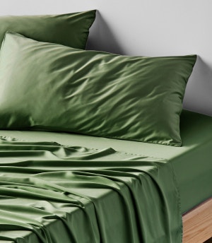 bamboo sheet set olive green