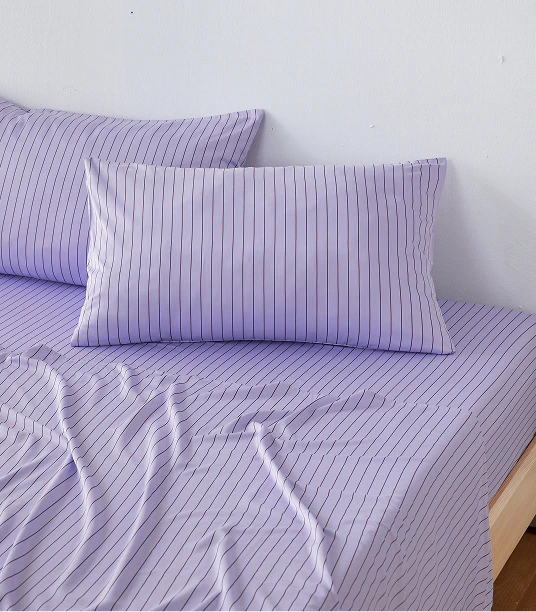 bamboo sheet set orchid stripe