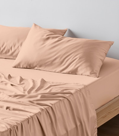 bamboo sheet set peach glow