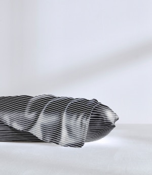 silk pillowcases charcoal stripe
