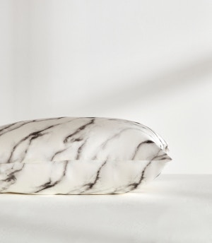 silk pillowcases white marble