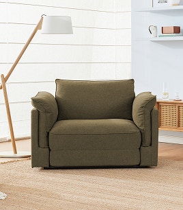 brook armchair sofa bed meadow green